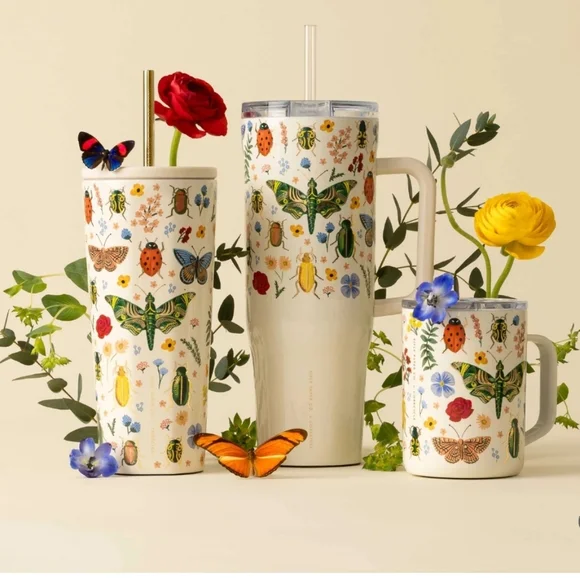❤️BUY 5 GET 3 FREE  Colorful Insect Print Tumbler, 24 oz. Cold Cup, Curio - Picture 5 of 5